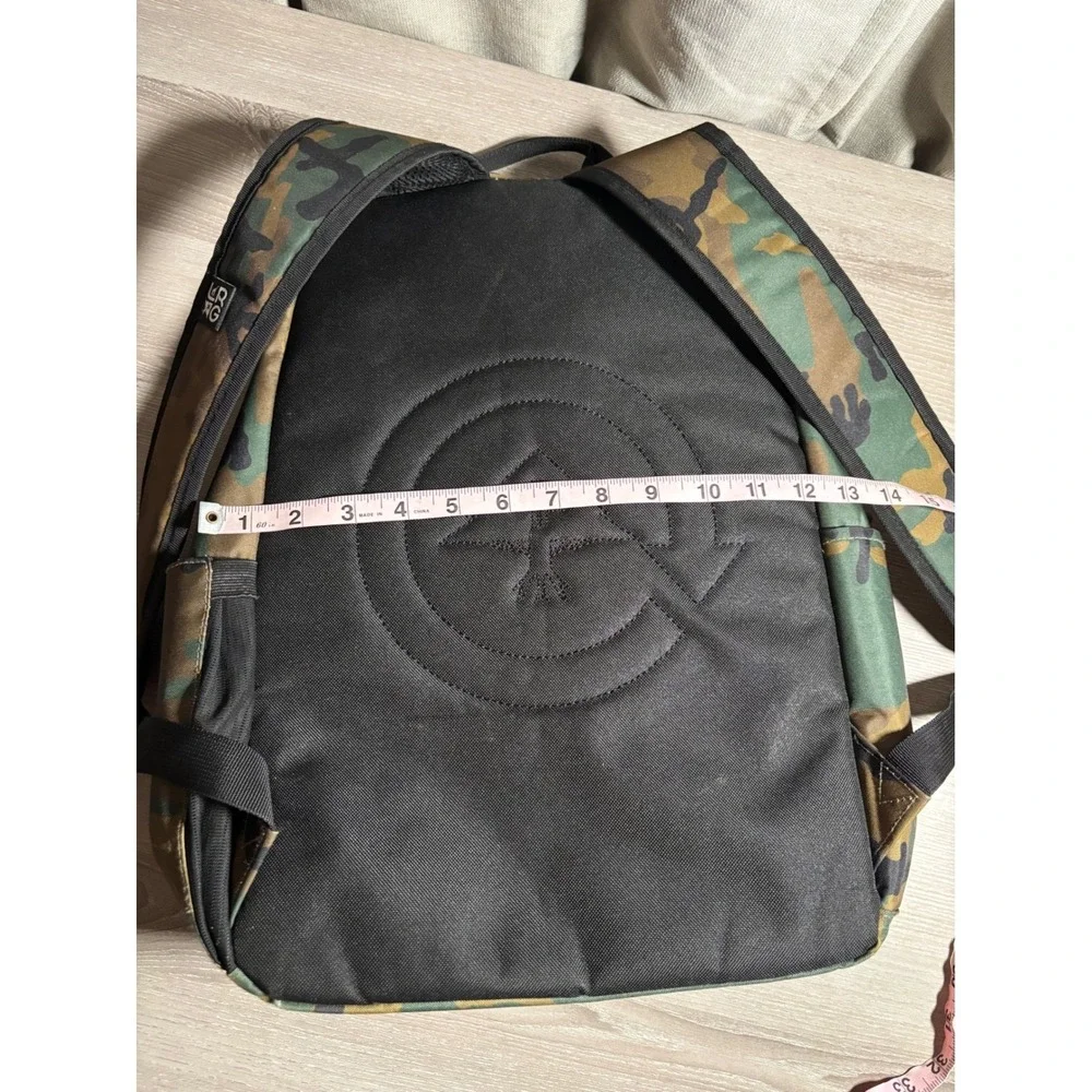 LRG Lifted Research Group Camo Backpack Woodland Camouflage Embroidered Logo Bag